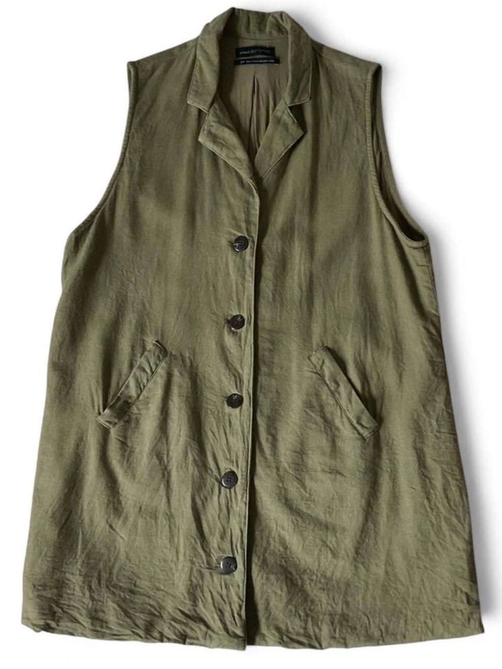 URBAN OUTFITTERS Sleeveless Button Up w. Pockets Mini Shirt Dress | S | Green
